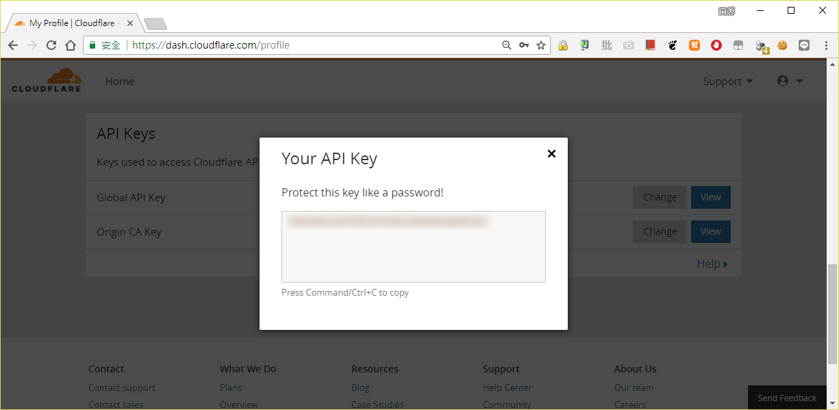 Cloudflare API Key